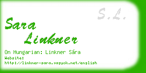 sara linkner business card