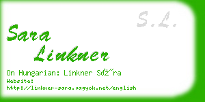 sara linkner business card